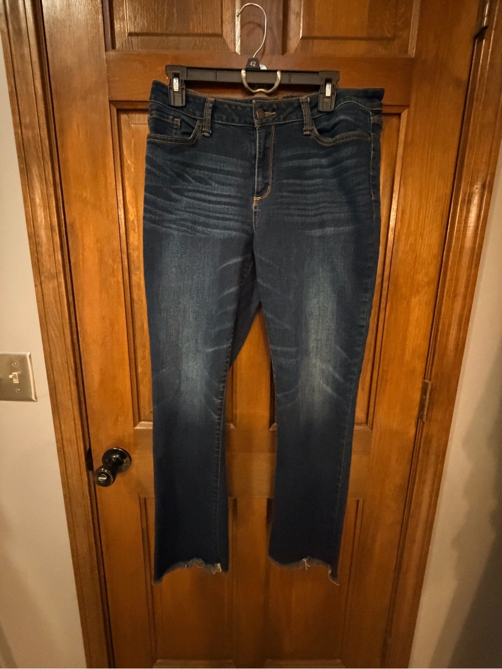 a.n.a Dark Wash Ankle Straight Jeans